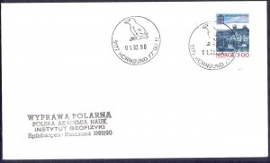 {A837} Norway 1990 Birds Arctic Polish Polar Expedition to Sptsbergen Cover