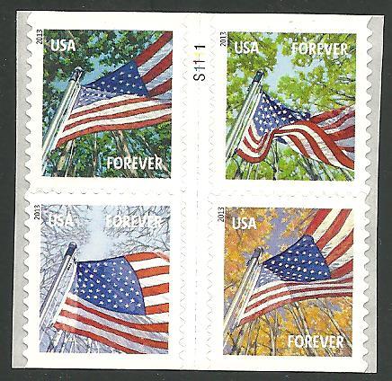 US Block of 4, #4782-85, From Bklt pane with Plate #, MNH