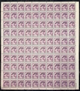 MALACK 708 3c Washington, VF OG NH, Sheet of 100, be..MORE.. k1783