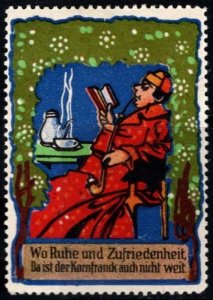 Vintage Germany Poster Stamp Where There Is Peace Contentment, The Kornfranck