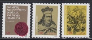 Lithuania 1993 MNH Stamps Scott 442-444 Grand Duke Vytautas the Great Battle