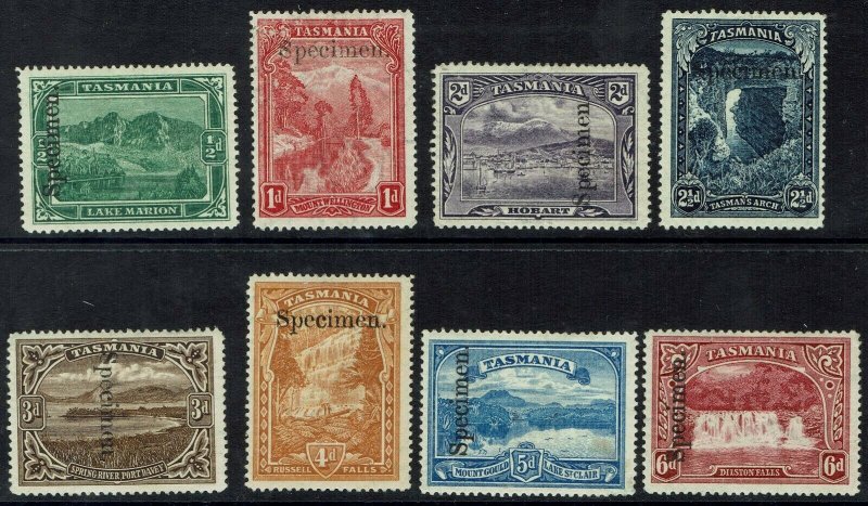 TASMANIA 1899 PICTORIAL SPECIMEN SET WMK TAS 