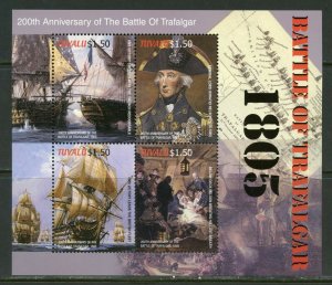 TUVALU  200th ANNIVERSARY OF THE BATTLE OF TRAFALGAR  SHEET  MINT NH