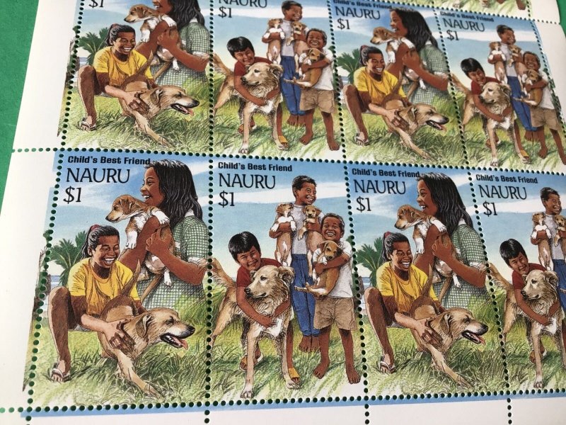Nauru Childs Best Friend Dogs mint never hinged  stamps sheet  55469