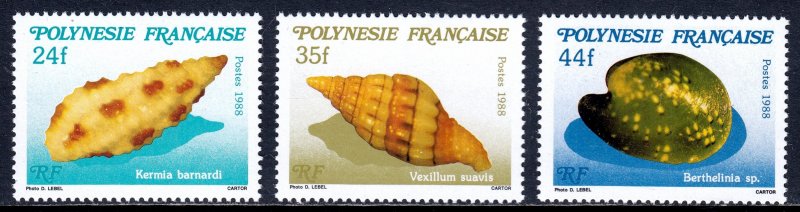 French Polynesia - Scott #492-494 - MNH - SCV $3.00