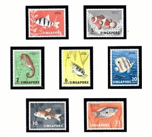 Singapore 53-59 MNH 1962 Malayan Fish