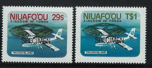 Tonga Niuafo'ou Planes Specimens! MNH! 