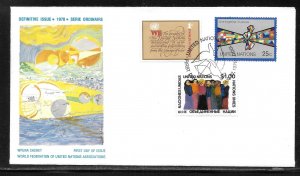 United Nations NY 291-293 1978 Definitives WFUNA Cachet FDC First Day Cover