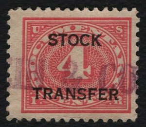 #RD3 4c Stock Transfer, Used [1] **ANY 5=FREE SHIPPING** 