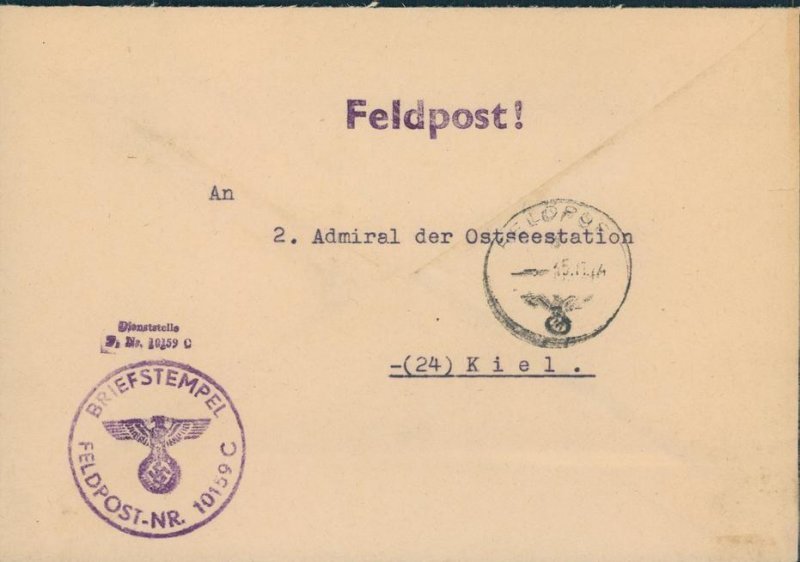 3rd Reich Kriegsmarine Navy Norway Feldpost G46989