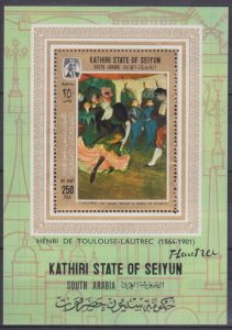 1967 Aden Kathiri State of Seiyun 149/B9 Artist / Henri de Toulouse Lautrec