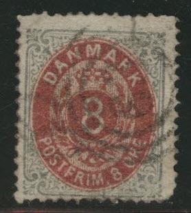 DENMARK  Scott 28 used 1879 stamp