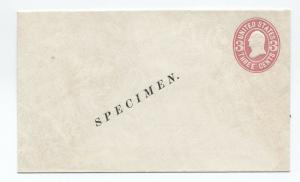 1860s 3 cent pink stamped envelope specimen u58 [y2561]