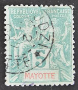DYNAMITE Stamps: Mayotte Scott #4 (thin)  USED