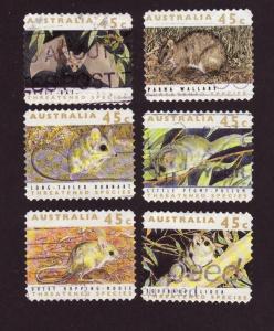 Australia 1992 Sc#1241-1246Set of 6 Threatened Species USED.