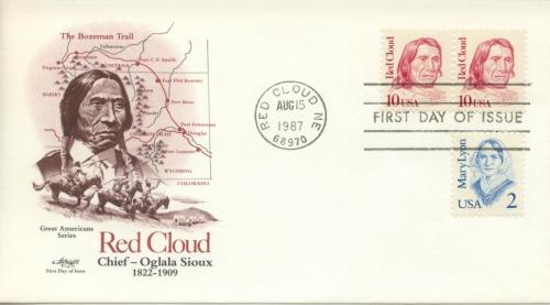 1987 Chief Red Cloud Oglala Sioux (Scott 2175) Artmaster FDC