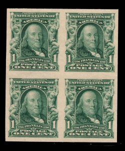 MOMEN: US STAMPS #314 BLOCK OF 4 MINT OG NH XF LOT #89284*