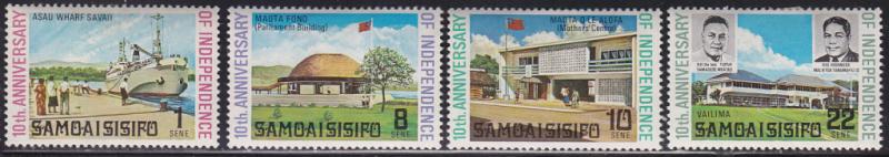 Samoa 357-360 10th Anniversary of Independence 1972