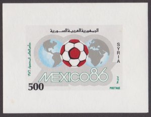 SYRIA - 1980 FIFA WORLD CUP OF FOOTBALL - MEXICO - SOUVENIR SHEET MINT NH IMPERF