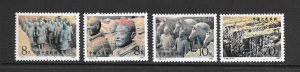 CHINA-PR -  CLEARANCE #1859-62 TERRA COTTA FIGURES  MNH (MOUNT GLAZE)