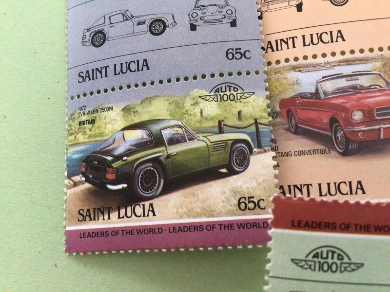 St Lucia mint never hinged Classic Car  sets vintage stamps Ref 65659