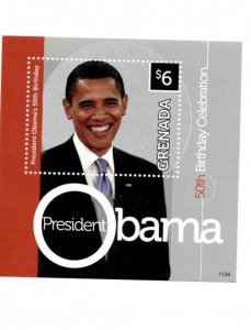 Grenada 2011 - President Barack Obama Stamp - Souvenir Sheet - MNH