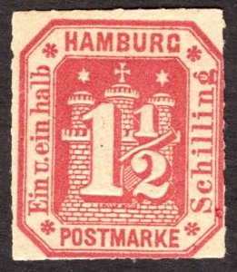 1866, Hamburg 1 1/2Sch, MLH, Sc 25