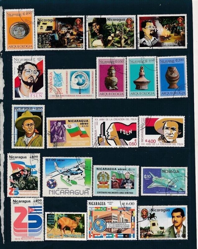D397870 Nicaragua Nice selection of VFU (CTO) stamps