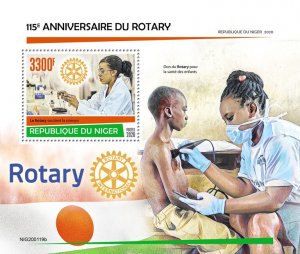 NIGER - 2020 - Rotary - Perf Souv Sheet - Mint Never Hinged