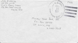 United States  Desert Storm Soldier's Free Mail 1990 U.S. Navy, USNS Mercy (T...