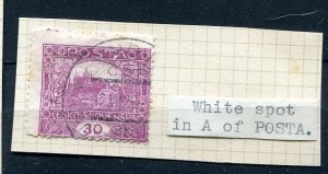 Czechoslovakia 1919 Perf Used 30h ERROR White spot in A of POSTA 8479