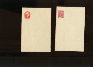 Ryukyu Islands U1 & U2 Unused Letter Sheet Entires (Cv 603)