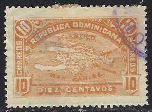 Dominican Republic 116 VFU TYPE I FORGERY MAP Z873-3