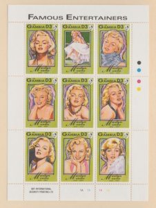 Gambia Scott #1398 Marilyn Monroe Stamps - Mint NH Souvenir Sheet