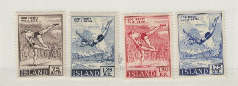 Iceland 1955/57 Sports x 4 MLH JK4288