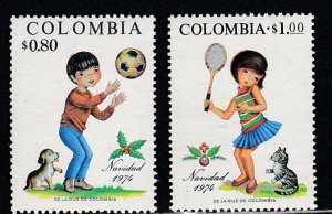Colombia # 825-826, Children Playing Games, Mint NH,