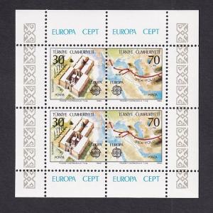 Turkey   #2222a-2223a    MNH  1982  Europa  sheet