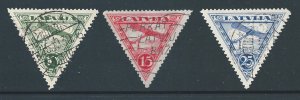 Latvia #C3-5 Used Bleriot XI