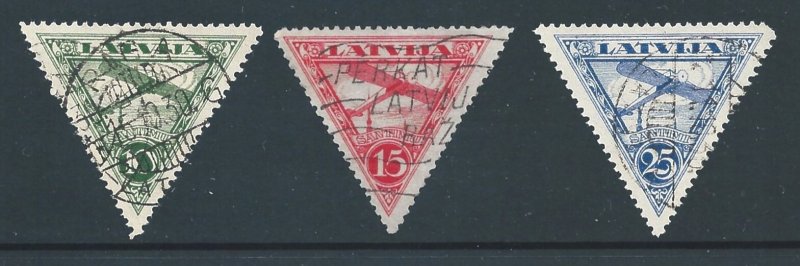 Latvia #C3-5 Used Bleriot XI