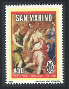 San Marino 25th Anniversary of San Marino Choral Society 1986 MNH SG#1275