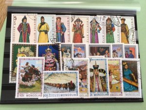 Mongolia Costume & Culture cancelled stamps Ref A9115