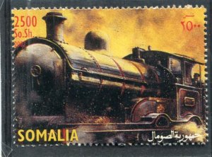 Somalia 2002 STEAM TRAINS LOCOMOTIVES 1 value Perforated Mint (NH)