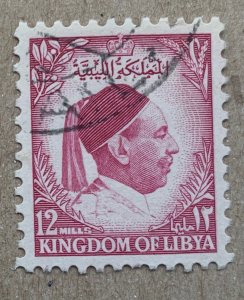 Libya 1952 12m King Idris, used. Scott 140, CV $0.40