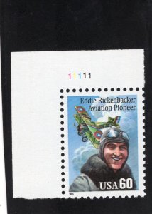 2998 Rickenbacker, MNH w/plate #
