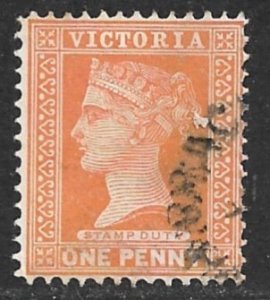 VICTORIA 1890-95 1d Orange Brown QV Portrait Issue Sc 169 VFU