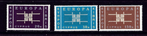 Cyprus 229-31 MNH 1963 Europa