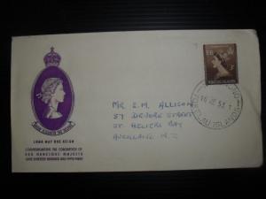 Tokelau Islands 1953 cacheted FDC 3d coronation Nukunono to New Zealand (11bdf)