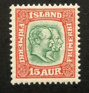 Iceland, Scott #77, Unused, Hinged