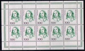 Germany,Sc.#1729 MNH sheet of 10, Marie-Elisabeth Lüders (1878-1966)