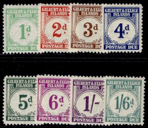 GILBERT AND ELLICE ISLANDS GVI SG D1-D8, 1940 postage due set, M MINT. Cat £180.